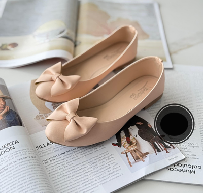 Baletas Para Mujer Beige de Moda