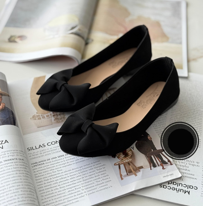 Baletas Para Mujer Negras de Moda