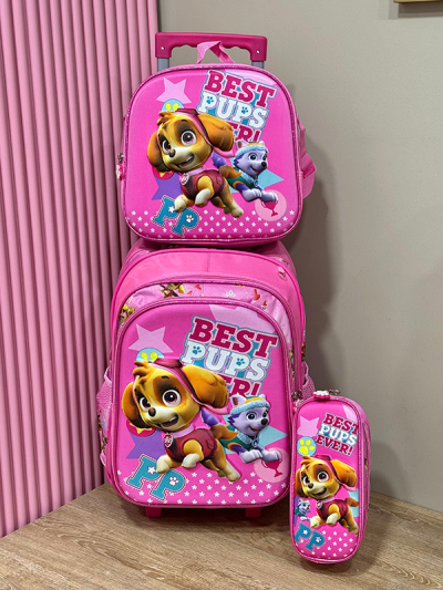 Maleta con Ruedas Para Niña Rosada Best Pups