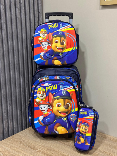 Maleta Escolar con Ruedas Para Niño Azul Paw Patrol