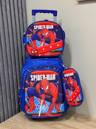 Maleta con Ruedas Para Niño Azul Spyderman