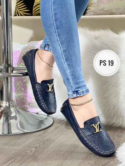 Mocasines Para Mujer Azules LV