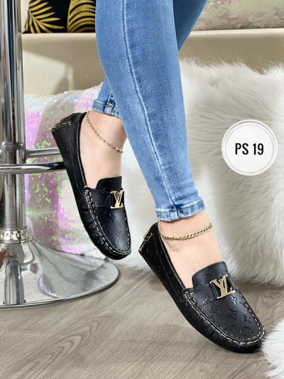 Mocasines Para Mujer Negros LV
