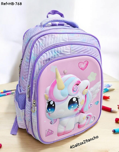 Morral Escolar Para Niña Unicornio Cream