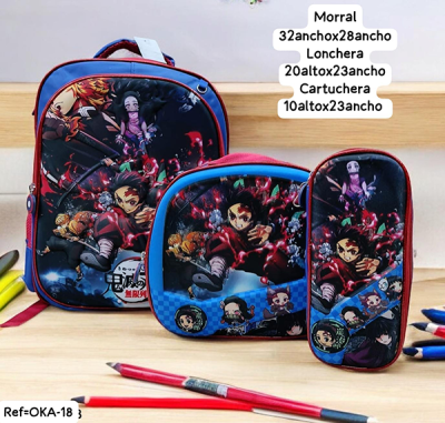 Morral Escolar Para Niño Anime 2