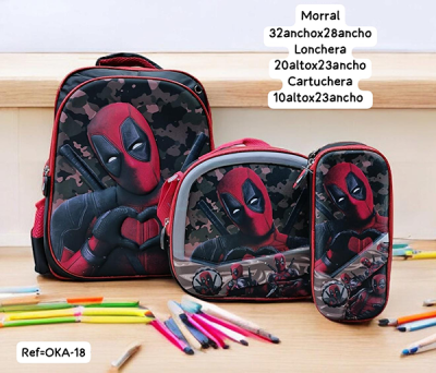 Morral Escolar Para Niño Dead Pool