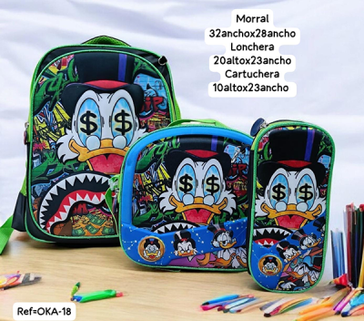 Morral Escolar Para Niño Tio Donald