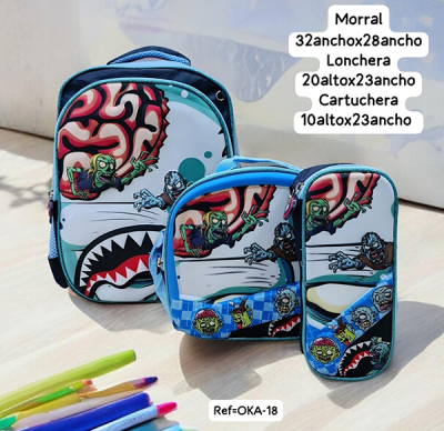 Morral Escolar Para Niño Zombi