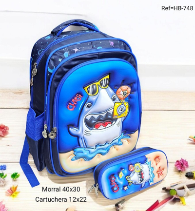 Morral Escolar Para Niño Shark