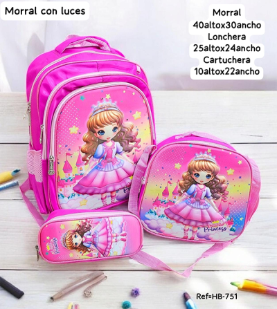 Morral Escolar Para Niña Princesa