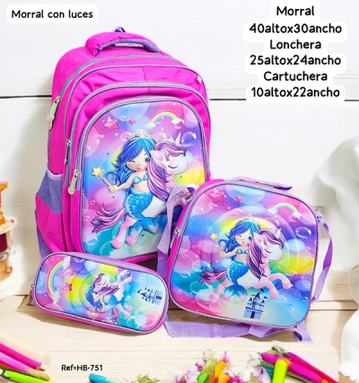 Morral Escolar Para Niña Sirena