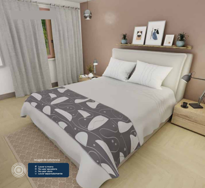 Sábanas Cama Doble Beige Figuras