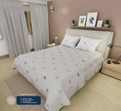 Sábanas Cama Doble Beige Plus