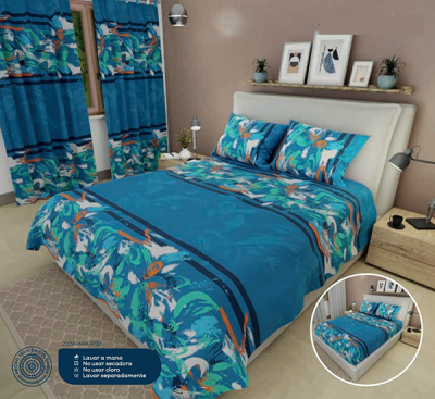 Sábanas Cama King Azul Green