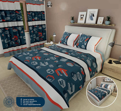 Sábanas Cama King Azul Orange