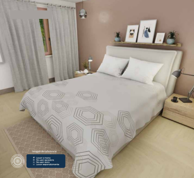 Sábanas Cama King Beige Rombos