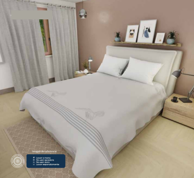 Sábanas Cama King Blancas Líneas