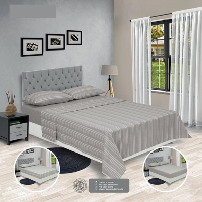 Sábanas Cama King Gris