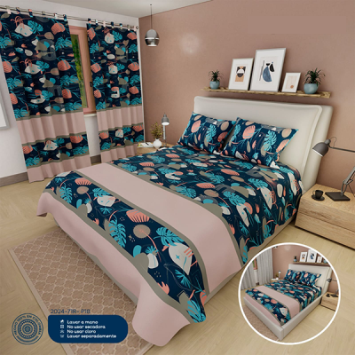 Sábanas Para Cama Doble Rosa Menta