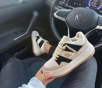 Tenis Para Mujer Bolichero Eva Beige