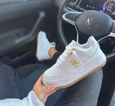 Tenis Para Mujer Bolichero Eva Blancos