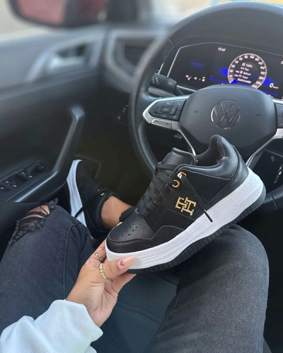 Tenis Para Mujer Bolichero Eva Negros