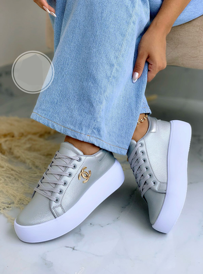 Tenis Para Mujer de Moda Grises