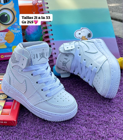 Tenis Para Niños Nike Blancos