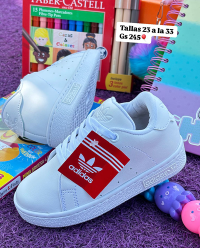 Tenis Para niños Adidas Blancos