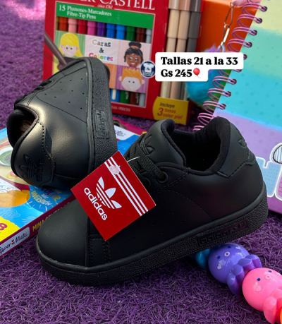 Tenis Para niños Adidas Negros