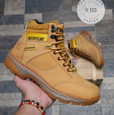 Botas Caterpillar Para Hombre Amarillas en cuero