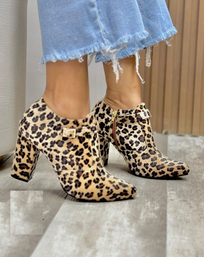 Botines Para Mujer Animal Print