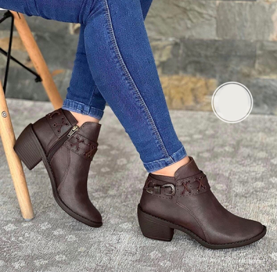 Botines Para Mujer Cafés Oscuros