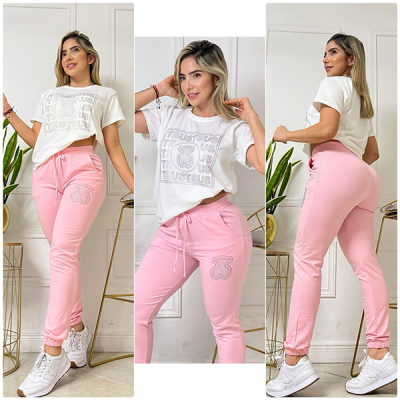 Conjunto Para Mujer Jogger y Blusón Tous Rosa
