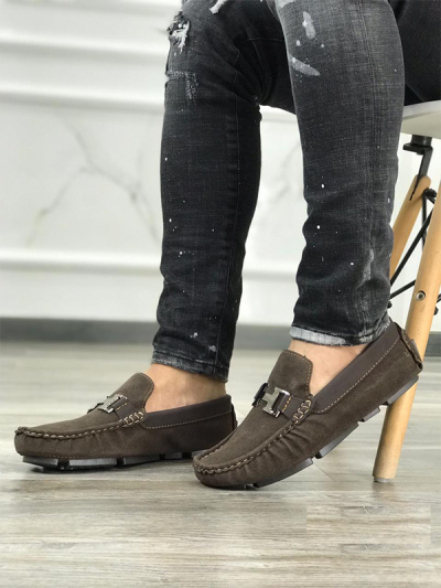 Mocasines Para Hombre Hermes Cafés