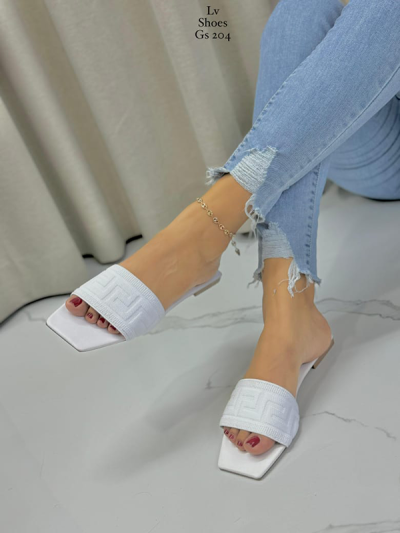 Sandalias Bajitas Para Mujer Blancas