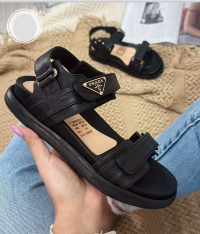 Sandalias Bajtas Negras Para Mujer Prada