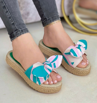 Sandalias Para Mujer Menta Yute