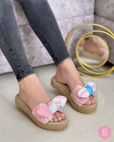 Sandalias Para Mujer Rosa Yute