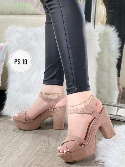 Tacones Para Mujer Correa Cafes