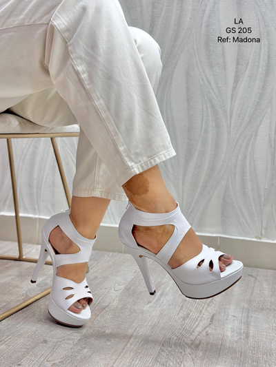 Tacones Para Mujer Correas Blancos