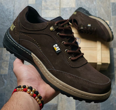 Zapatos Cat Cafés Oscuros Para Hombre
