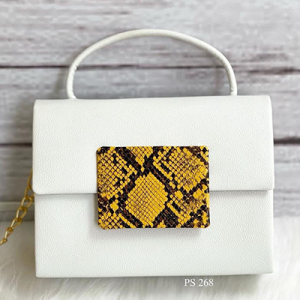 Bolso Manos Libres Doble Funcion Nuqui Blanco Snake