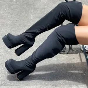 Botas Para Mujer Beyonce Largo Negras