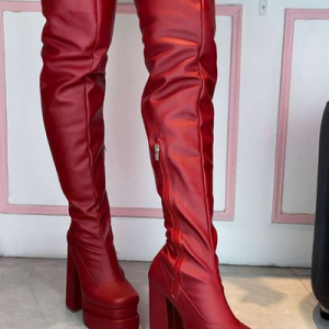 Botas Para Mujer Beyonce Largo Rojas