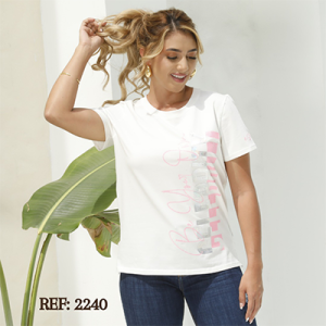 Camiseta Mujer Blanca Girl Ref 2240