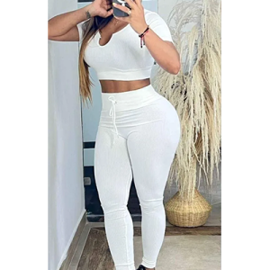 Conjunto Deportivo Acanalado Blanco