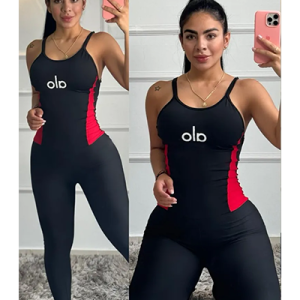 Conjunto Deportivo Enterizo Suplex Negro Rojo
