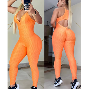 Conjunto Deportivo Enterizo Texturizado Naranja Vivo