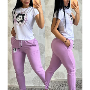 Conjunto Deportivo Jogger Mickey Morado